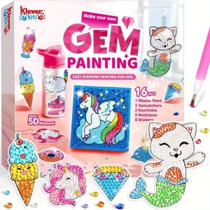 16 Projects Gem Painting Kids Diamond Gem Painting Kit