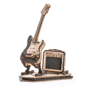Robotime Electric Guitar 3D Wooden Puzzle for Kids Adult